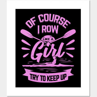 Rowing Girl Rower Gift Posters and Art